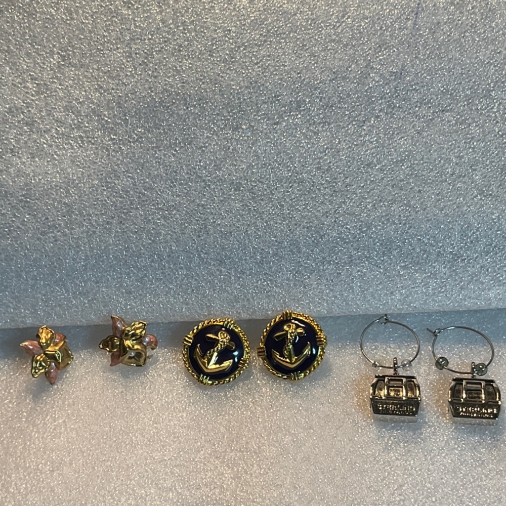 Elegant Gold and Blue, Gold and Salmon and Silver Women's Earrings